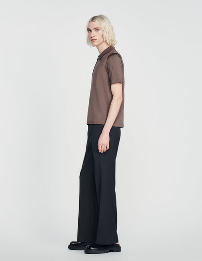 Knitted Polo Shirt Taupe