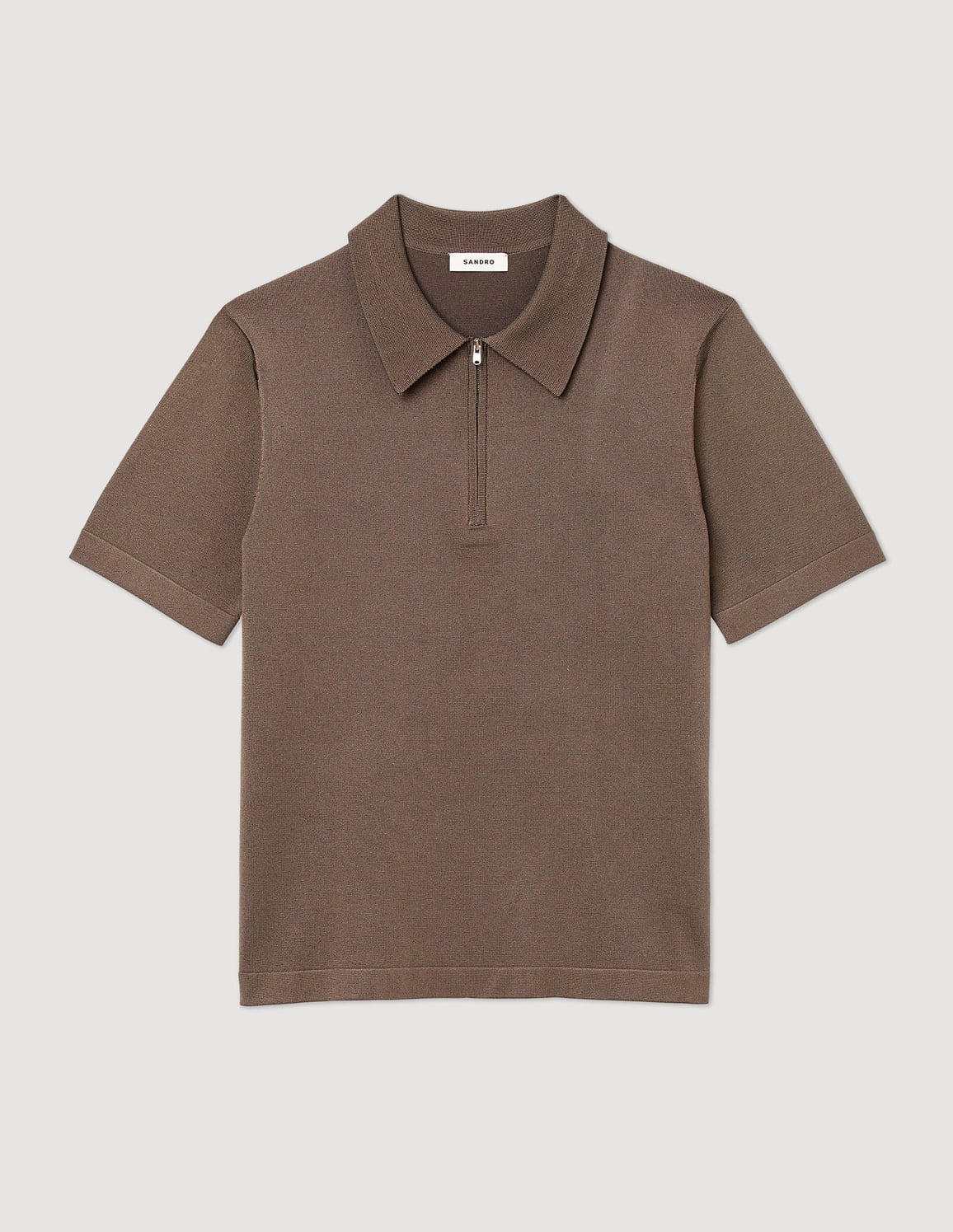 Knitted Polo Shirt Taupe