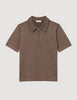 Knitted Polo Shirt Taupe