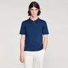 Pablo Zip Knitted Polo Shirt With Zip Collar Royal Blue