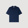 Pablo Zip Knitted Polo Shirt With Zip Collar Royal Blue