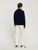 Trucker Cardigan Zip-Up Wool Cardigan Black