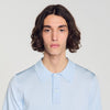 Pablo Short-sleeve knitted polo shirt Blue Sky