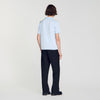 Pablo Short-sleeve knitted polo shirt Blue Sky