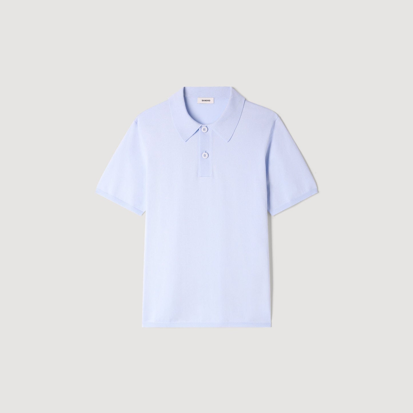 Pablo Short-sleeve knitted polo shirt Blue Sky