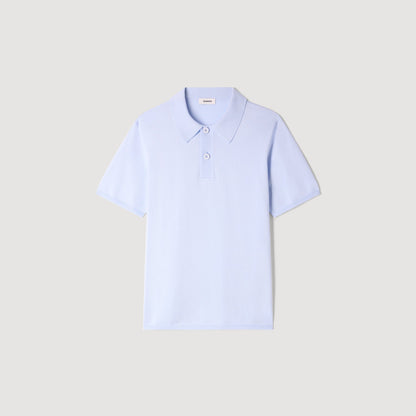 Pablo Short-sleeve knitted polo shirt Blue Sky