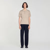 Pablo Short-sleeve knitted polo shirt Light Taupe