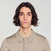 Pablo Short-sleeve knitted polo shirt Light Taupe