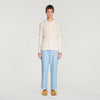 Cardigan Adam Rib Knit Shirt Ecru