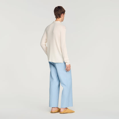 Cardigan Adam Rib Knit Shirt Ecru