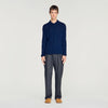 Cardigan Adam Rib Knit Shirt Royal Blue