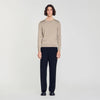 Pablo Crewneck Fine Knit Jumper Light Taupe