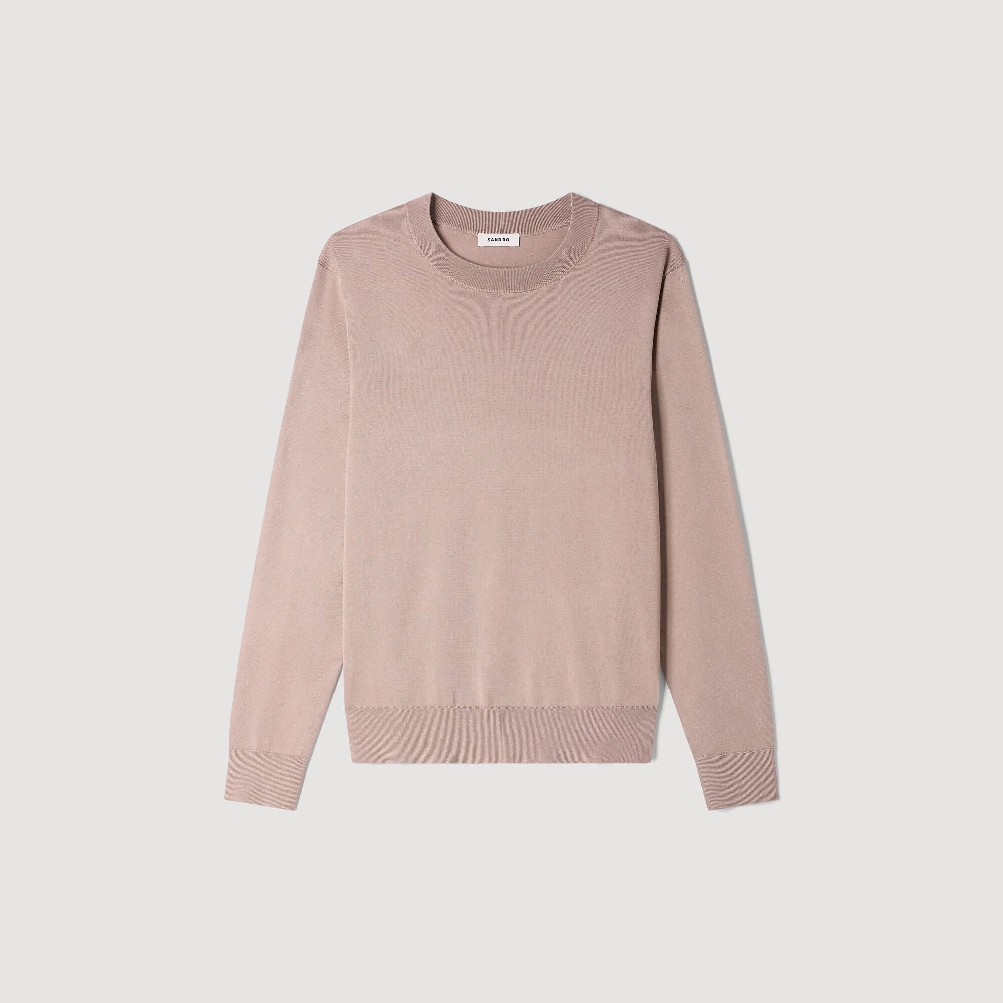 Pablo Crewneck Fine Knit Jumper Light Taupe