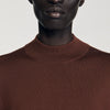 Industrial Wool jumper with high neck Cognac
