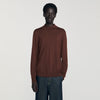 Industrial Wool jumper with high neck Cognac