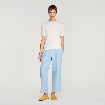 Pablo Tee Cotton Knitted T-shirt Ecru