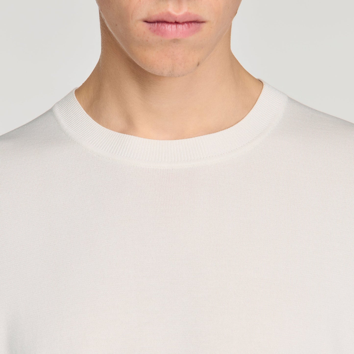 Pablo Tee Cotton Knitted T-shirt Ecru