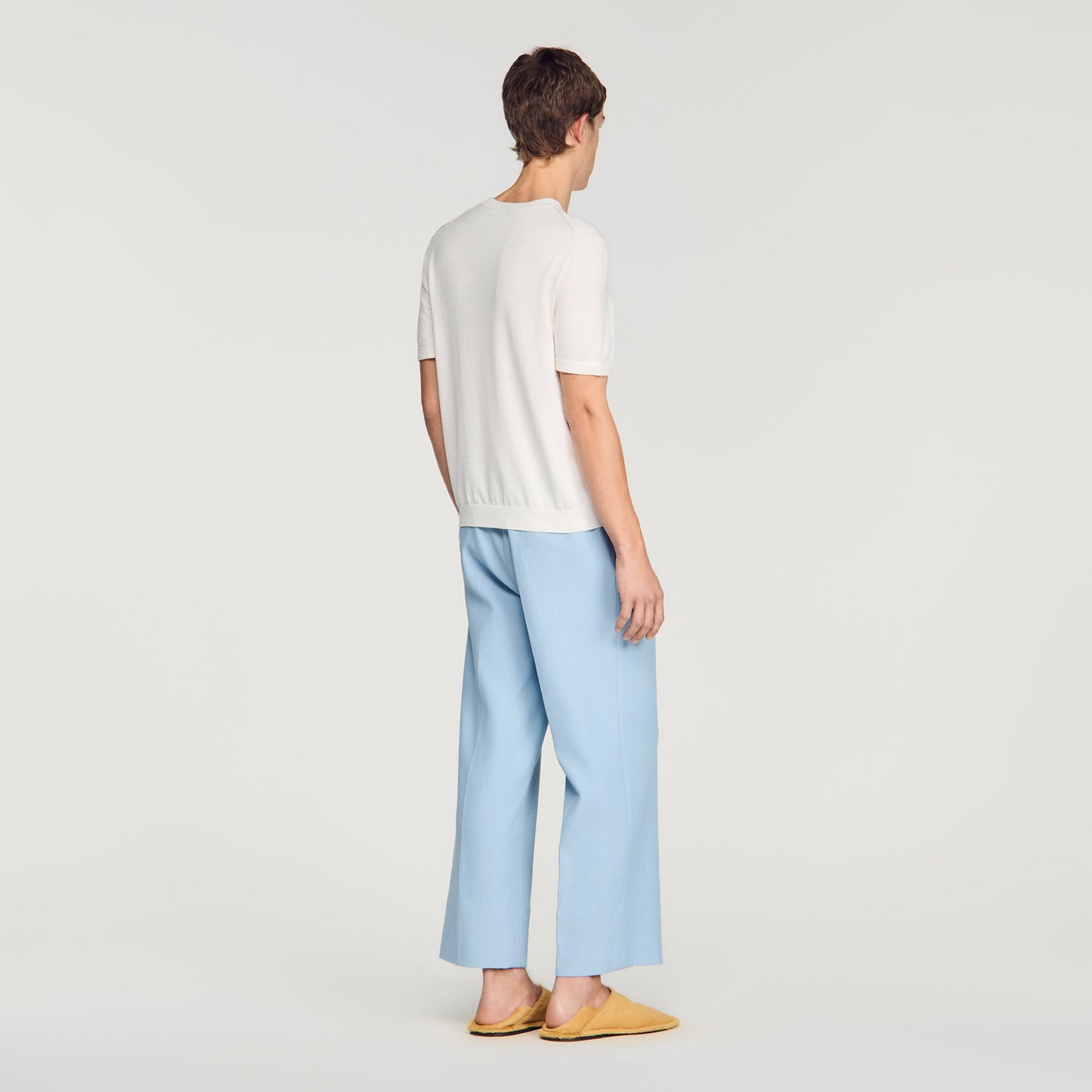 Pablo Tee Cotton Knitted T-shirt Ecru