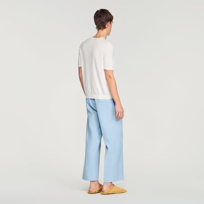 Pablo Tee Cotton Knitted T-shirt Ecru
