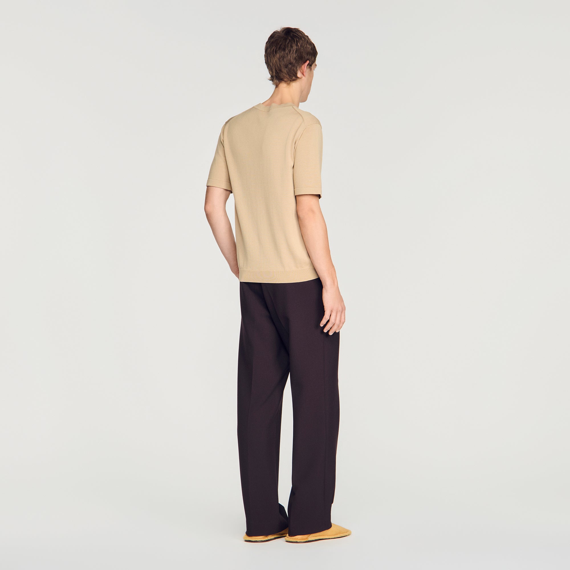 Pablo Tee Cotton Knitted T-Shirt Cappucino