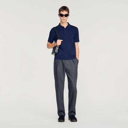 Pablo Cotton Cotton And Silk Polo Shirt Royal Blue
