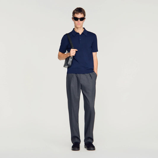 Pablo Cotton Cotton And Silk Polo Shirt Royal Blue