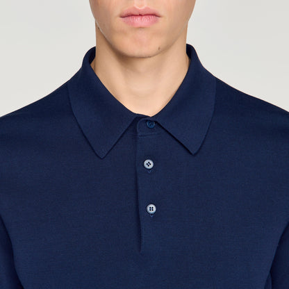 Pablo Cotton Cotton And Silk Polo Shirt Royal Blue