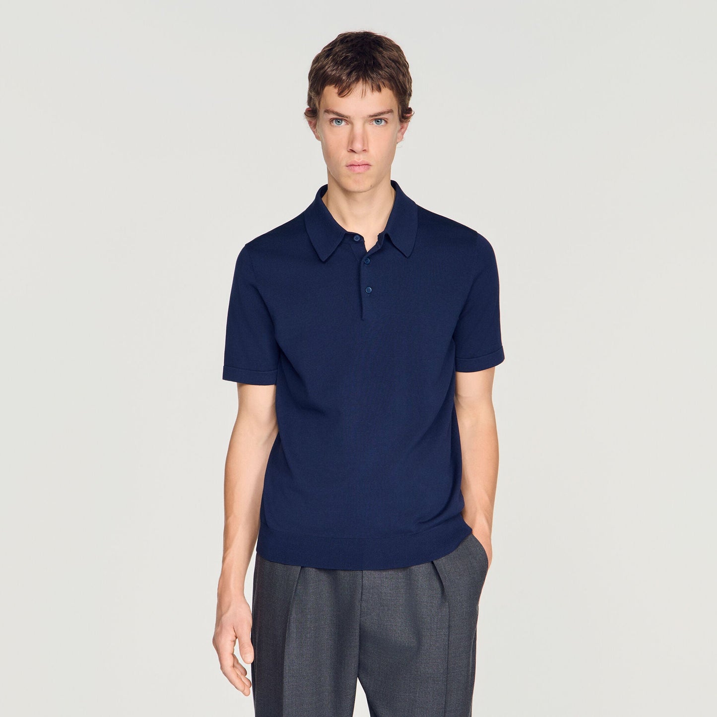 Pablo Cotton Cotton And Silk Polo Shirt Royal Blue
