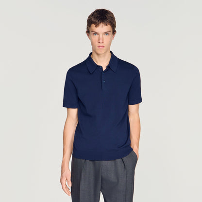 Pablo Cotton Cotton And Silk Polo Shirt Royal Blue