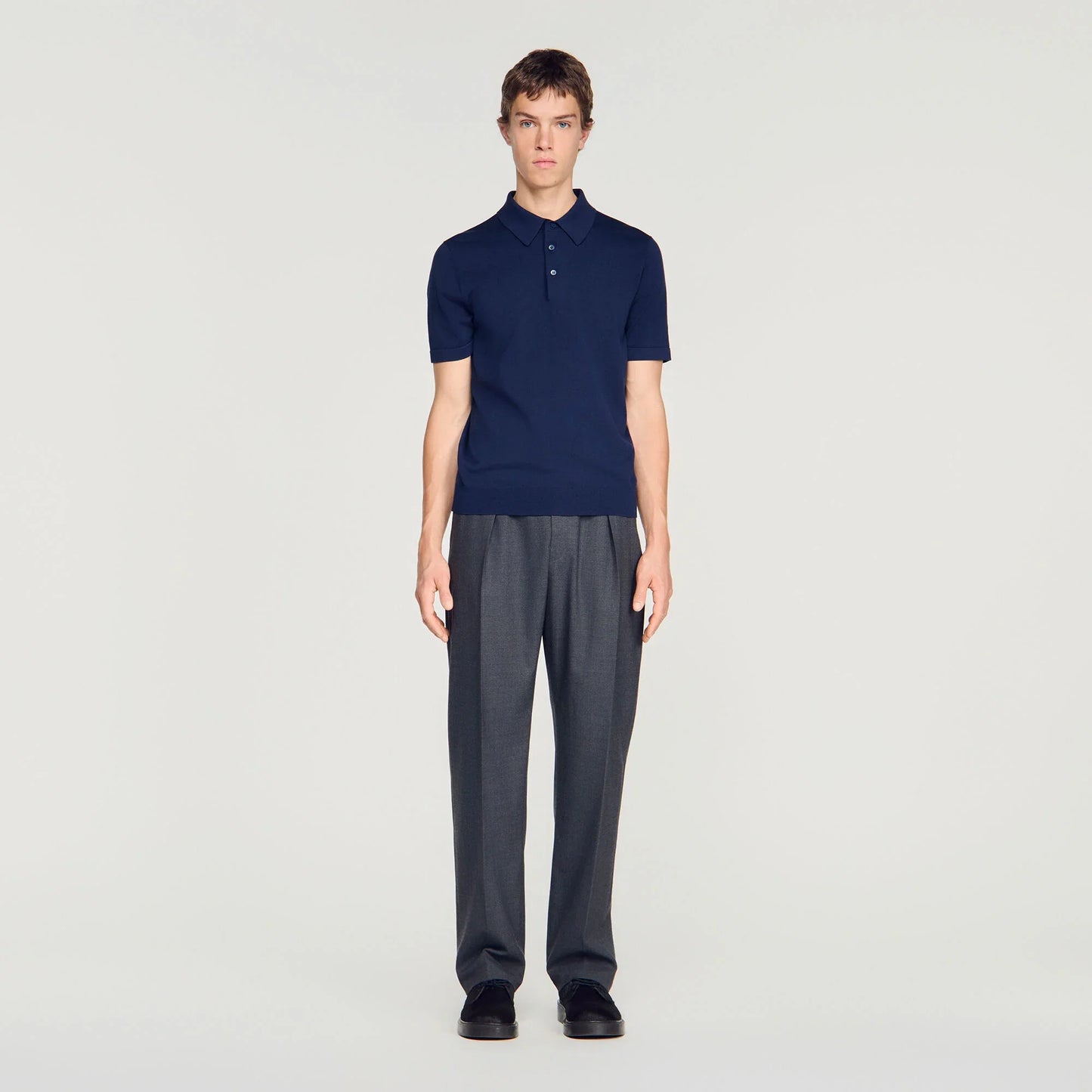 Pablo Cotton Cotton And Silk Polo Shirt Royal Blue