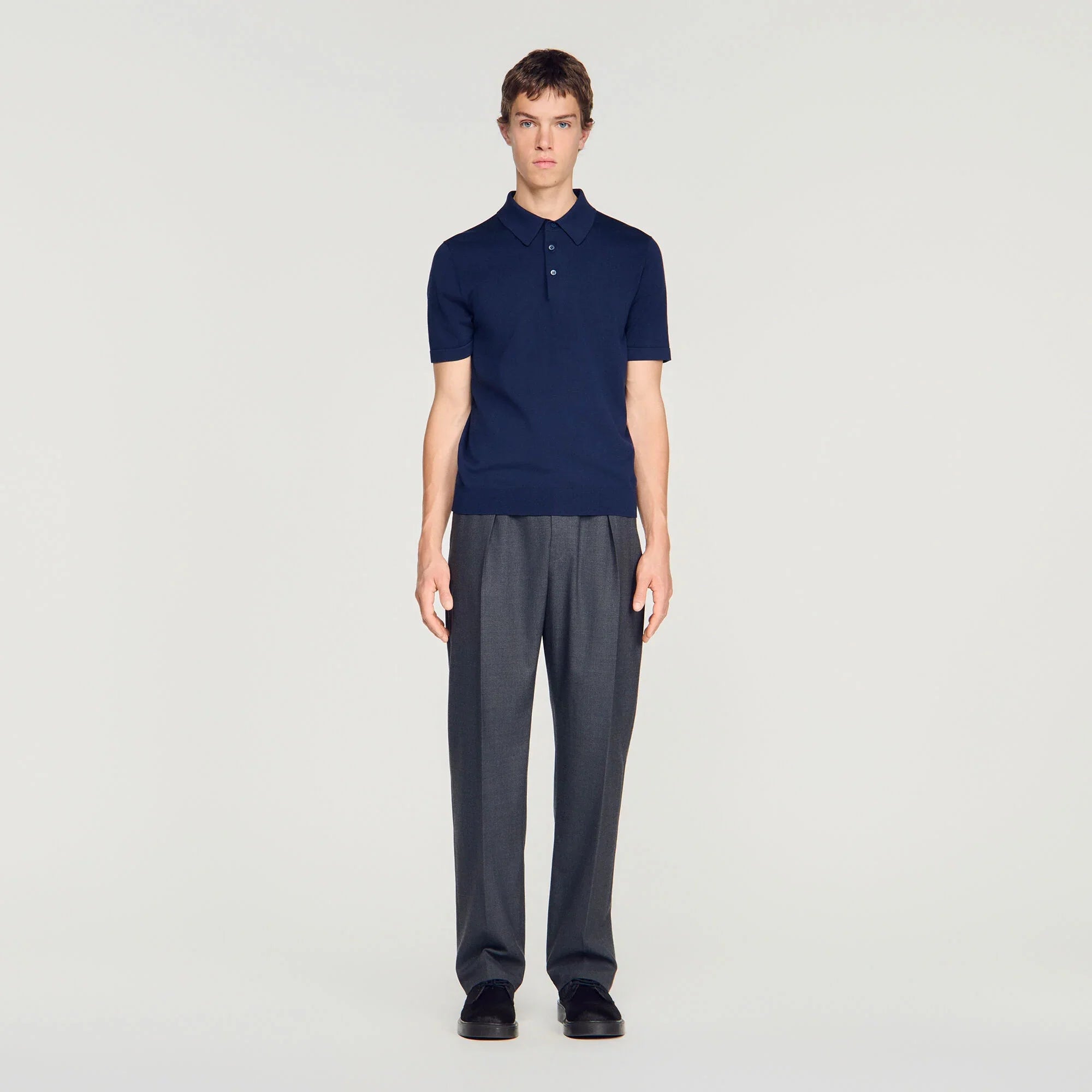 Pablo Cotton Cotton And Silk Polo Shirt Royal Blue