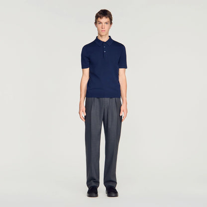 Pablo Cotton Cotton And Silk Polo Shirt Royal Blue