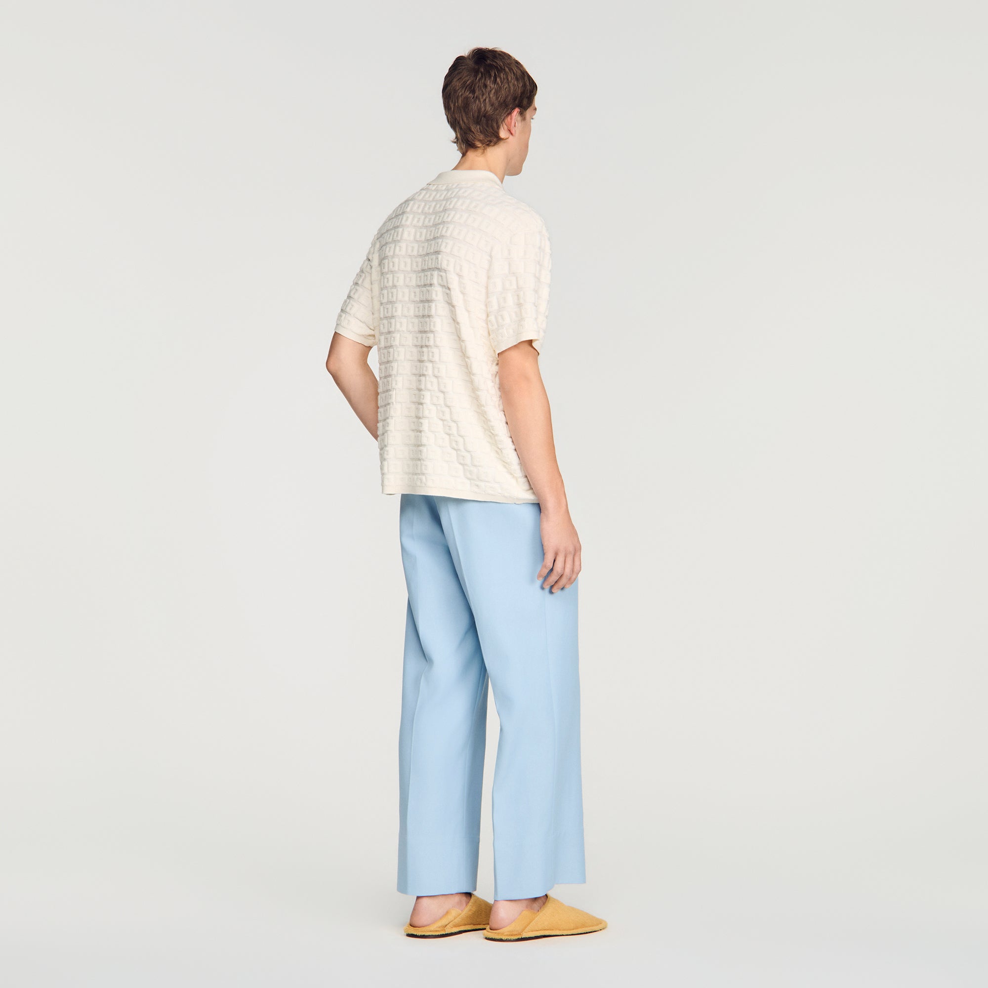 Sponge Shirt Mc Terry Knit Cardigan Ecru