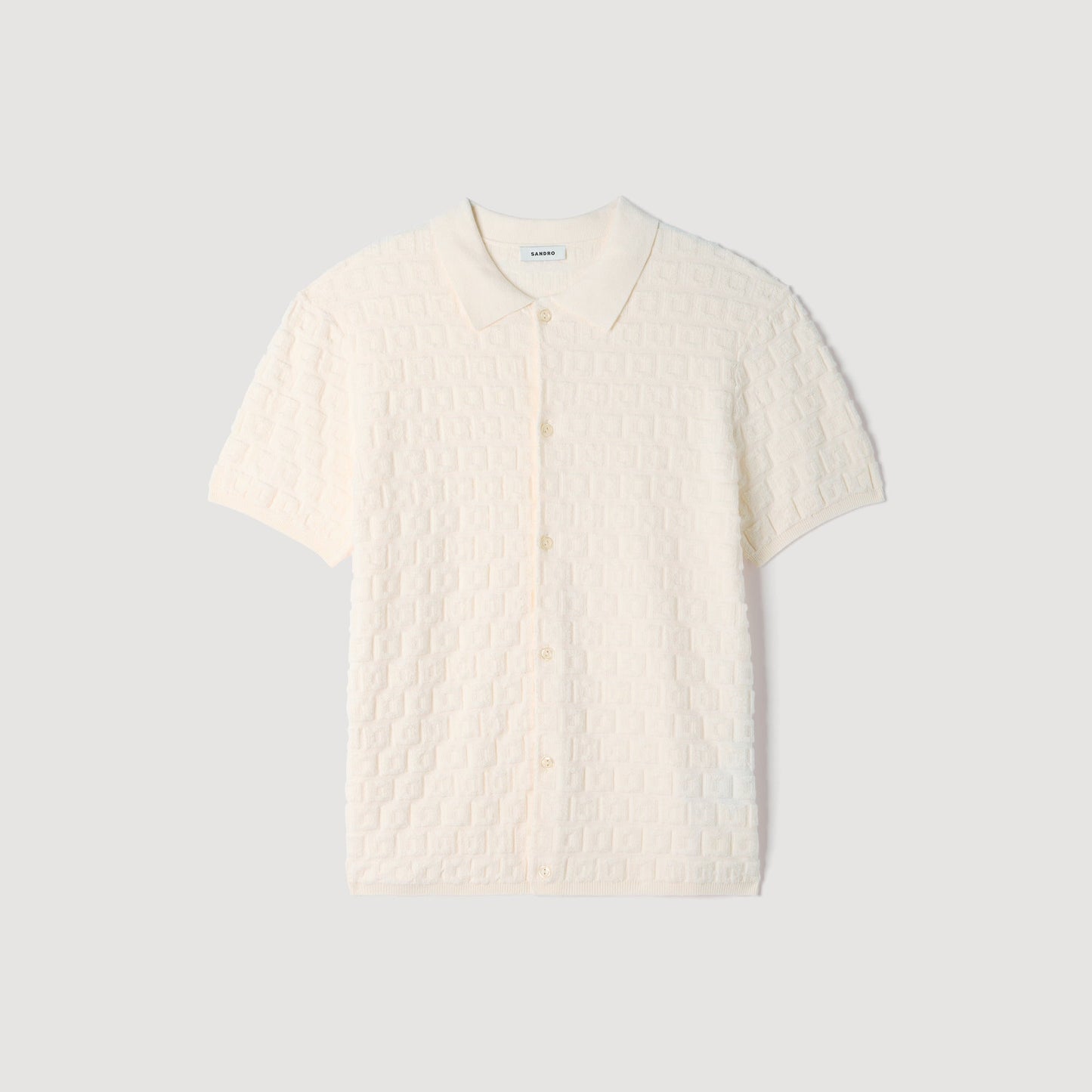 Sponge Shirt Mc Terry Knit Cardigan Ecru