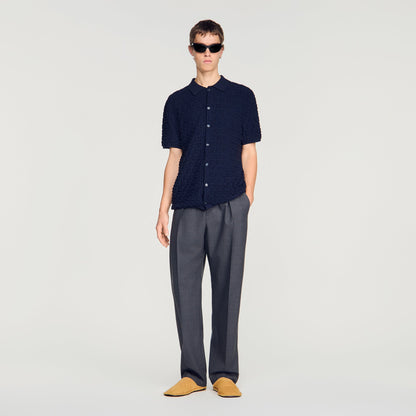 Sponge Shirt Mc  Knit Jumper Navy Blue