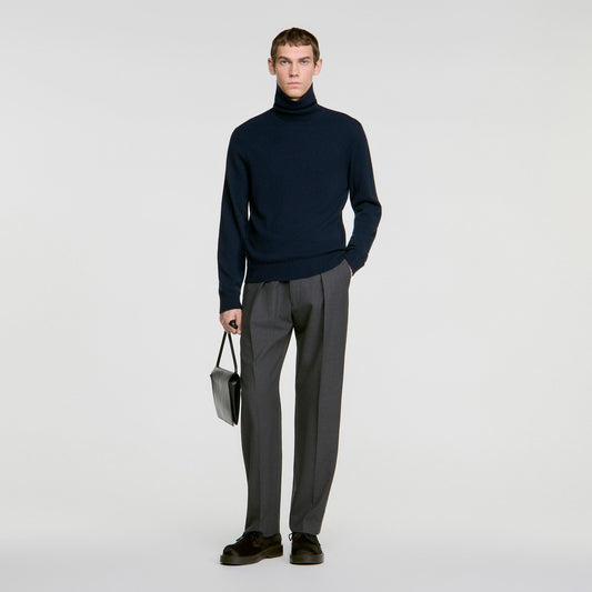 Cashmere Turtleneck Roll neck cashmere jumper Navy Blue