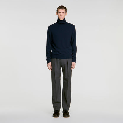 Cashmere Turtleneck Roll neck cashmere jumper Navy Blue