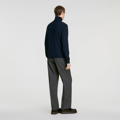 Cashmere Turtleneck Roll neck cashmere jumper Navy Blue