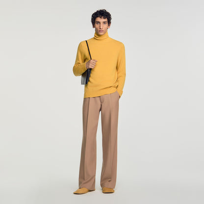 Cashmere Turtleneck Roll neck cashmere jumper Mustard