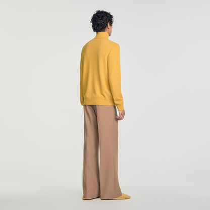 Cashmere Turtleneck Roll neck cashmere jumper Mustard