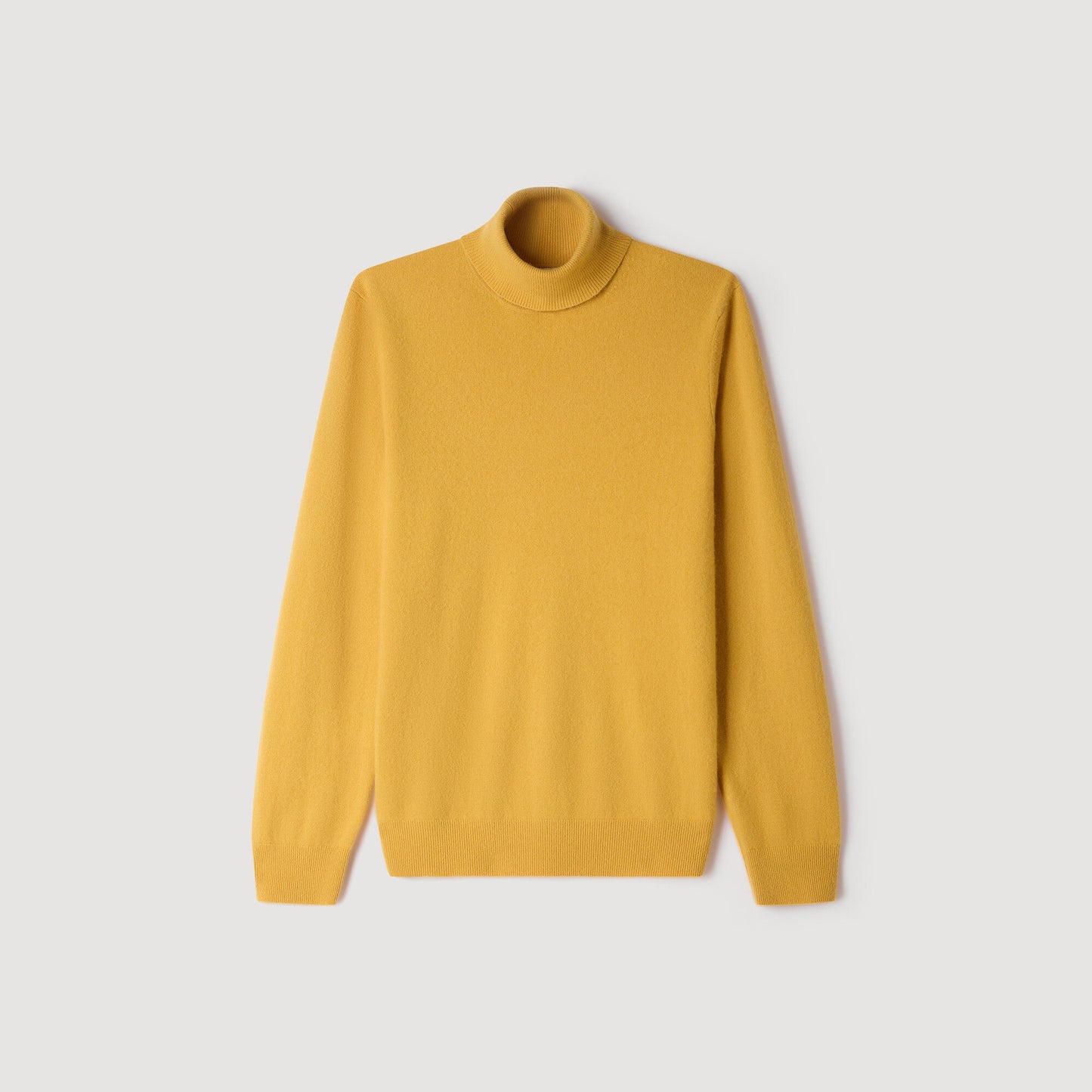 Cashmere Turtleneck Roll neck cashmere jumper Mustard
