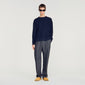 Sponge Crewneck Terry Knit Jumper Navy Blue