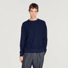 Sponge Crewneck Terry Knit Jumper Navy Blue
