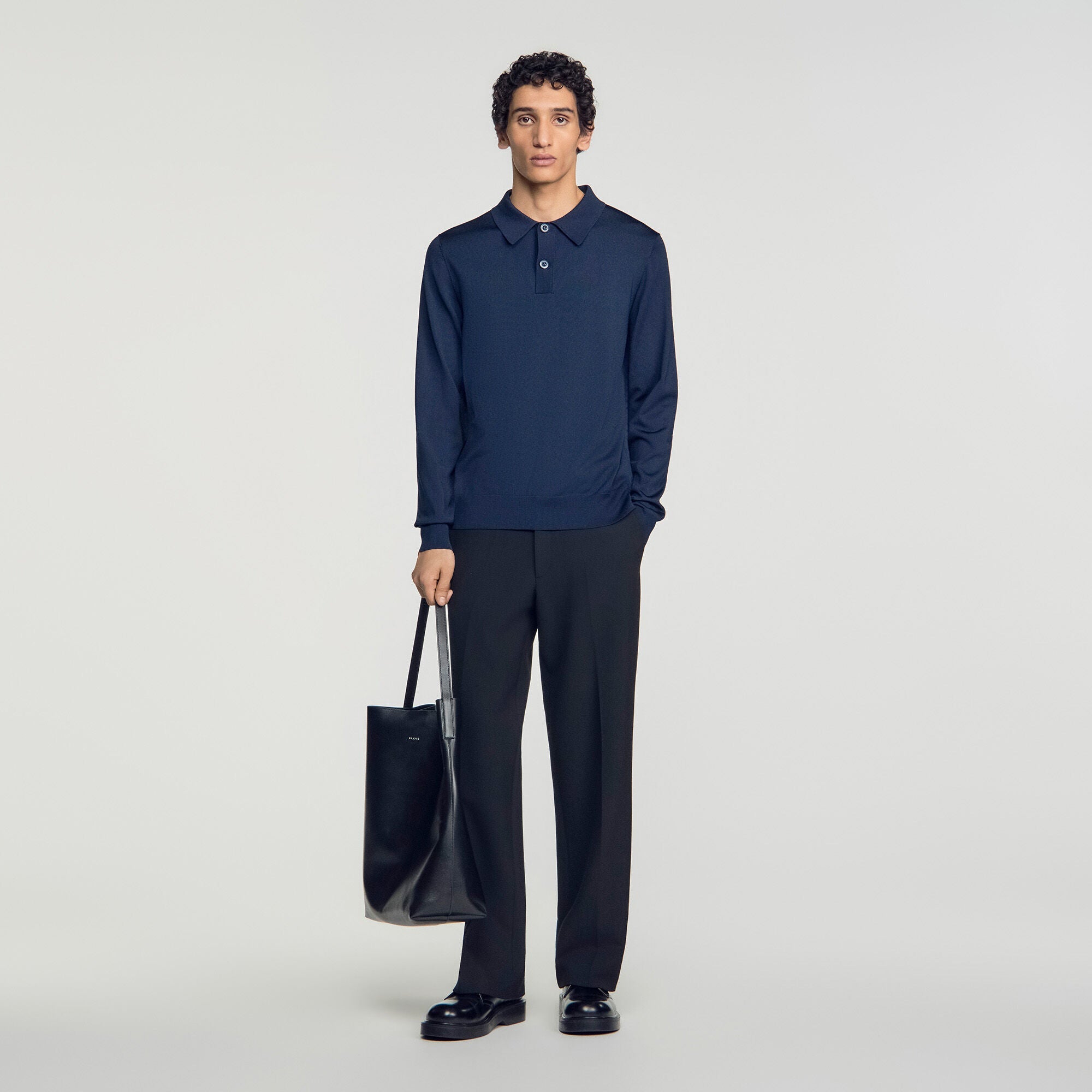 Pablo Polo Ls Long-sleeved polo shirt Navy Blue