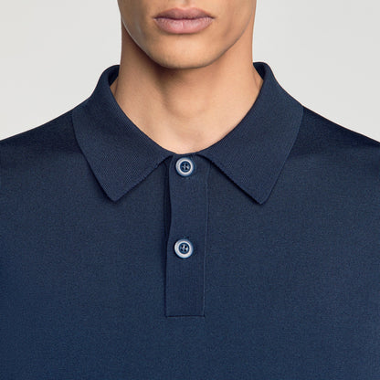 Pablo Polo Ls Long-sleeved polo shirt Navy Blue