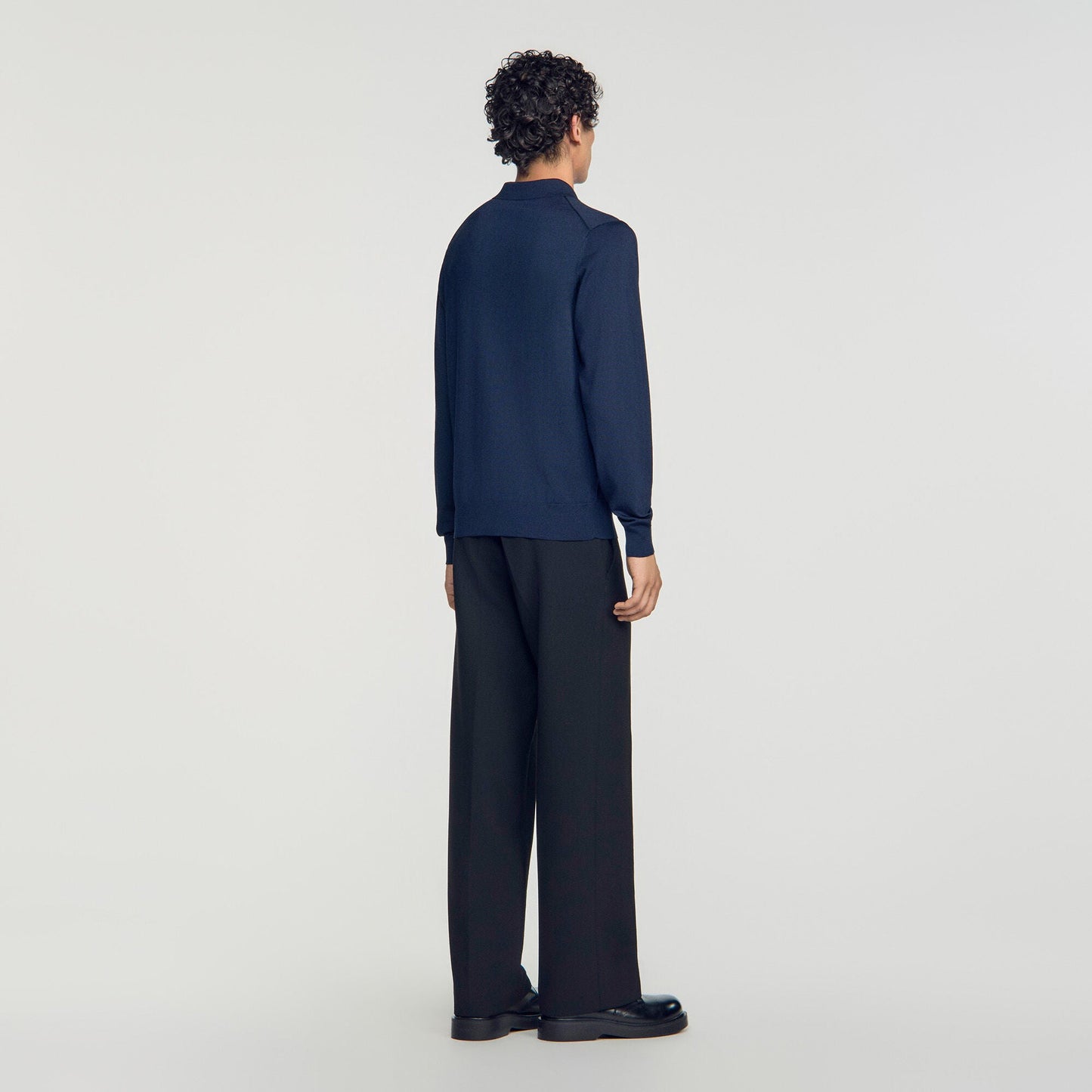 Pablo Polo Ls Long-sleeved polo shirt Navy Blue