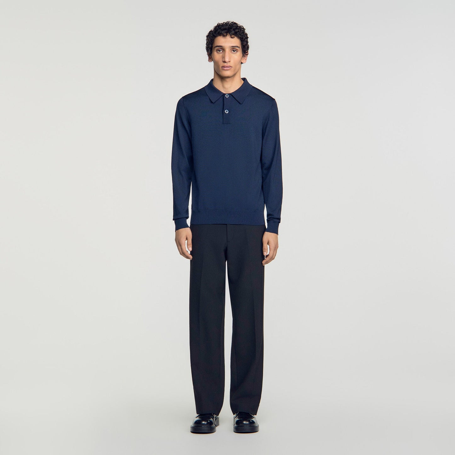 Pablo Polo Ls Long-sleeved polo shirt Navy Blue