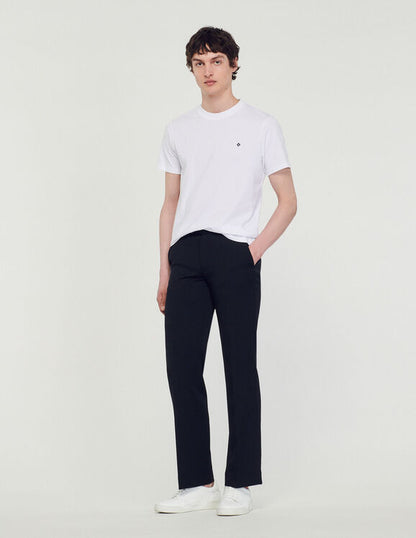 T-Shirt With Square Cross Patch white