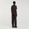 Rubber Sandro Tee Cotton T-Shirt With Logo Chocolate