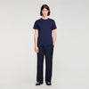 Sandro Logo Tee Cotton T-Shirt Navy Blue